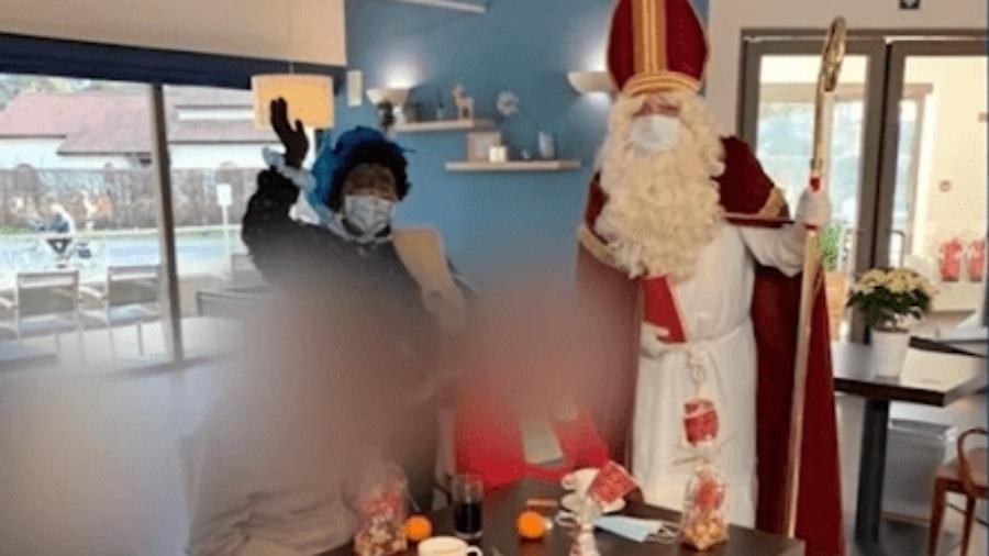 Papai Noel visita asilo na Blgica - Reproduo