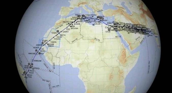 Plano de voo entre Recife e Mumbai com durao prevista de 13h50