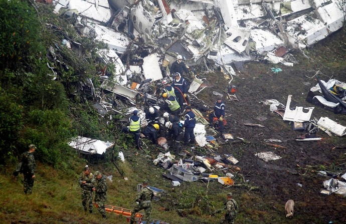 Chapecoense resgate acidente Foto Reuters