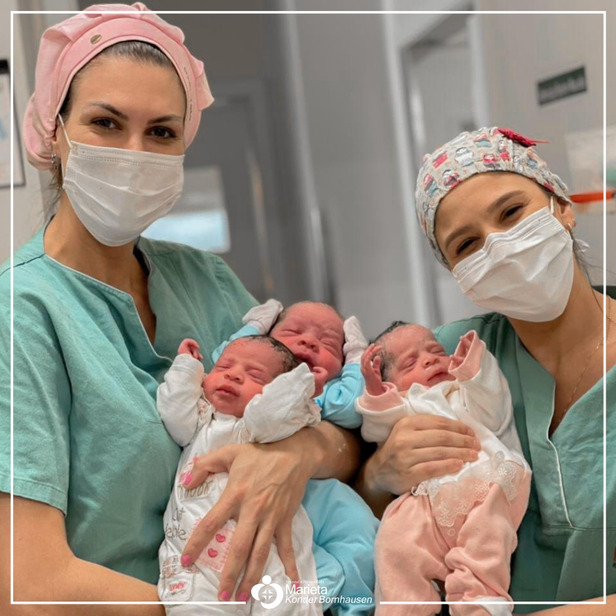 Os bebs nasceram no Centro Obsttrico do Hospital Marieta - Hospital Marieta Konder BornhausenDivulgao