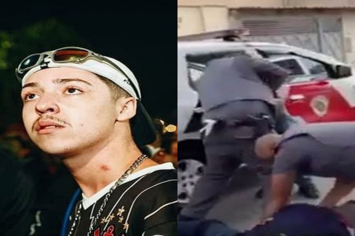 MC Salvador da Rima preso em SP vdeo mostra PMs enforcando cantor