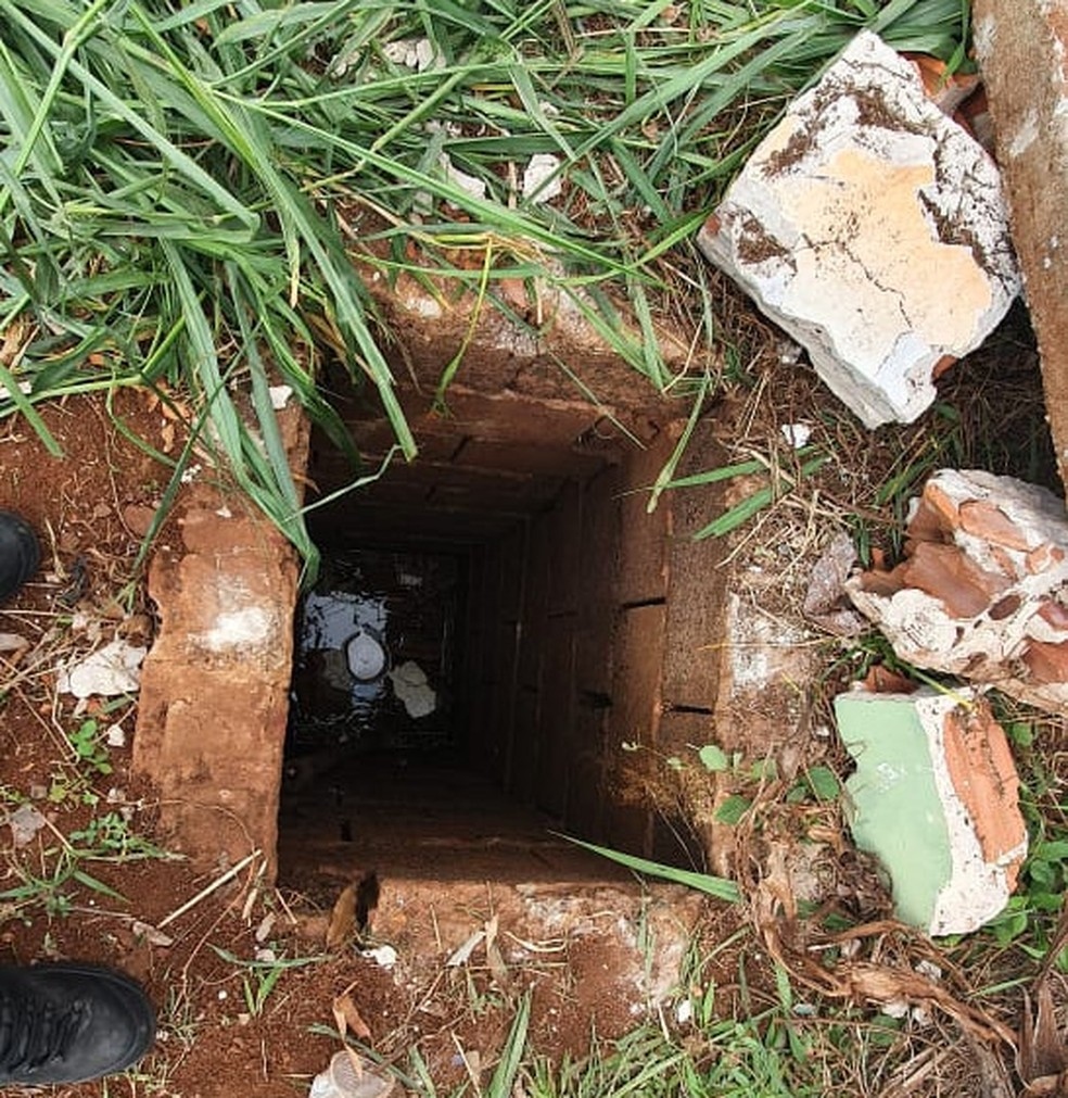 Mulher foi encontrada em um buraco com cerca de 3 metros de profundidade em Londrina Foto Guarda MunicipalDivulgao