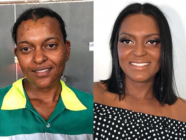 A gari Eliene antes e depois da transformao Foto ReproduoInstagram