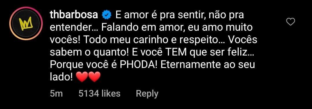 Thiaguinho comenta namoro de Fernanda Souza Foto ReproduoInstagram