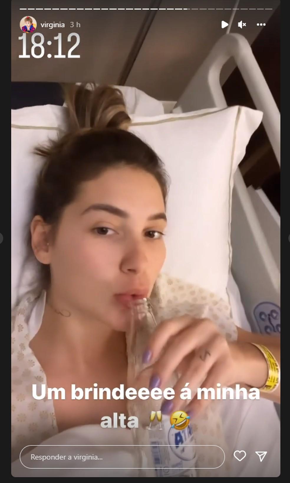 Virgnia Fonseca deixa hospital aps cefaleia refratria Foto Reproduo Instagram 